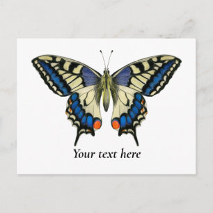 Waterverf van de swallowtail Butterfly Briefkaart 