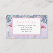 Waterverf van de tropische staartfamilie roze flam visitekaartje (Achterkant)