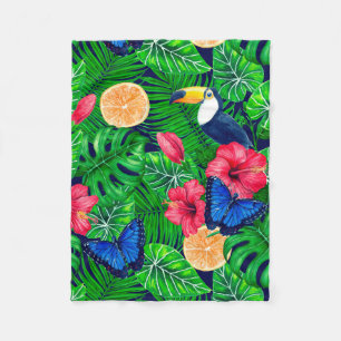 Waterverf van de tropische tuinen fleece deken