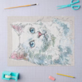 Waterverf van de Turkse Van Cat Breed Sketch Tissuepapier (Craft)