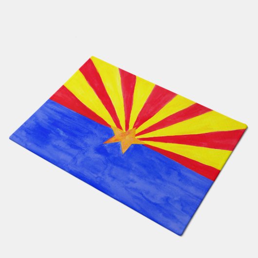 Waterverf van de vlag van de staat Arizona Deurmat (Schuin)