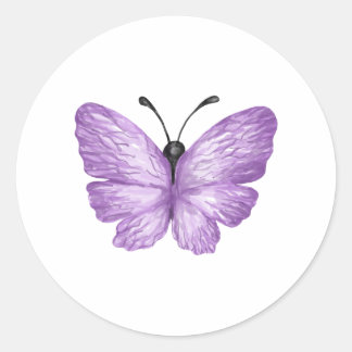 Waterverf van de vlinder 3 ronde sticker