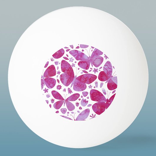 Waterverf van de vlinder pingpongballen