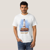 Waterverf van de vuurtoren van Boston - Massachuse T-shirt (Voorkant volledig)