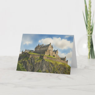 Waterverf van Edinburgh Castle Scotland Kaart