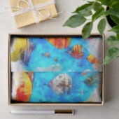 Waterverf van een luchtballon tissuepapier (Geschenk)