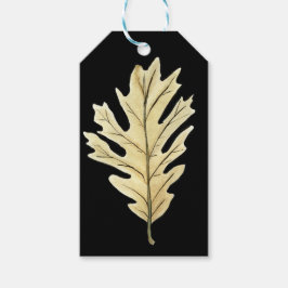 Waterverf van eikel cadeaulabel