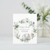 waterverf van eucalyptus - baby shower (Staand voorkant)
