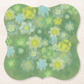 Waterverf van Floral Abstract zout Kartonnen Onderzetters (Voorkant)