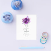 Waterverf van Floral Wedding Flyer (Enkel)