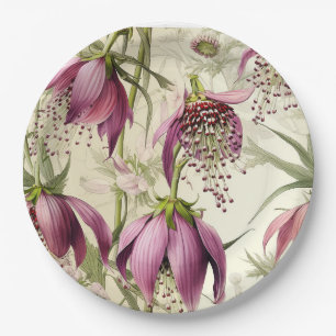  waterverf van Fritillaria meleagris Lily Papieren Bordje