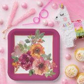 Waterverf van gebombardeerde herfsten papieren bordje (Feest)