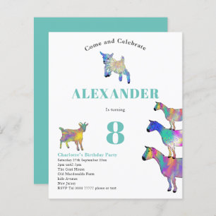 Waterverf van geiten - Birthday Party