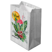 Waterverf van gepensioneerde Flamingo Medium Cadeauzakje (Achterkant Gekanteld)