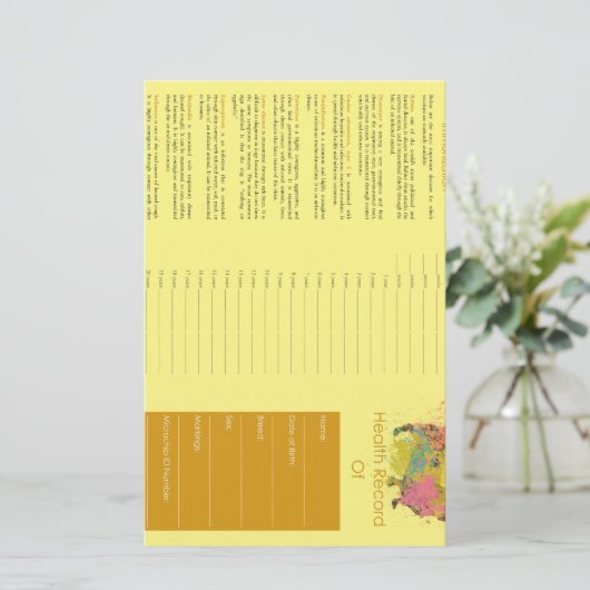 Waterverf van gezondheidsdossiers (Staand voorkant)