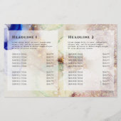 Waterverf van glitter en tweeledige brochure van b (Achterkant)