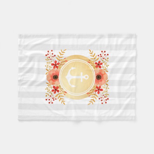 Waterverf van goudkoorts met schuine streep fleece deken (Voorkant (Horizontaal))