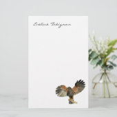 Waterverf van Hawk Flapping Wings Briefpapier (Staand voorkant)