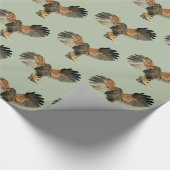 Waterverf van Hawk Flapping Wings Cadeaupapier (Hoek)