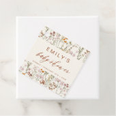 Waterverf van het Baby shower van Wildflower Boho Bedankjes Labels (In situ)