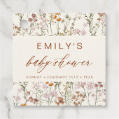 Waterverf van het Baby shower van Wildflower Boho  Bedankjes Labels (Voorkant)
