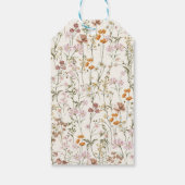 Waterverf van het Baby shower van Wildflower Boho  Cadeaulabel (Achterkant)