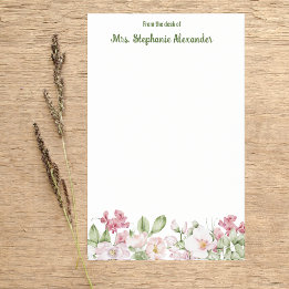 Waterverf van het bureau van Flower Border Sticky Post-it® Notes