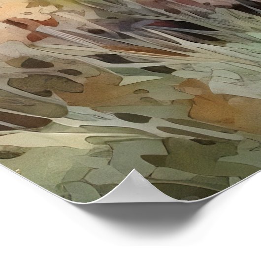 Waterverf van het Denali National Park Poster (Hoek)