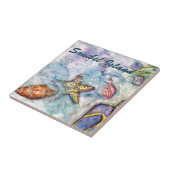 Waterverf van het eiland Florida Art Tegeltje (Zijkant)