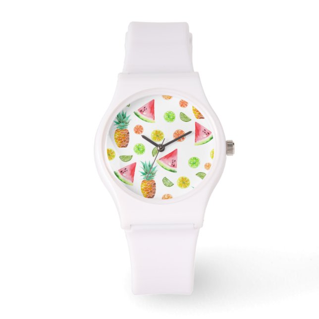 Waterverf van het fruitpatroon horloge (Voorkant)