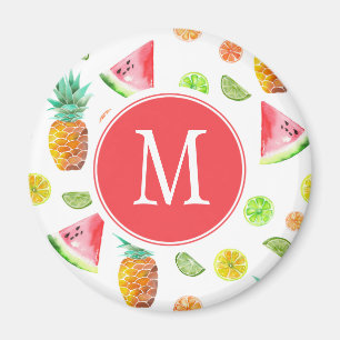 Waterverf van het fruitpatroon magneet