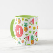 Waterverf van het fruitpatroon mok (Voorkant links)