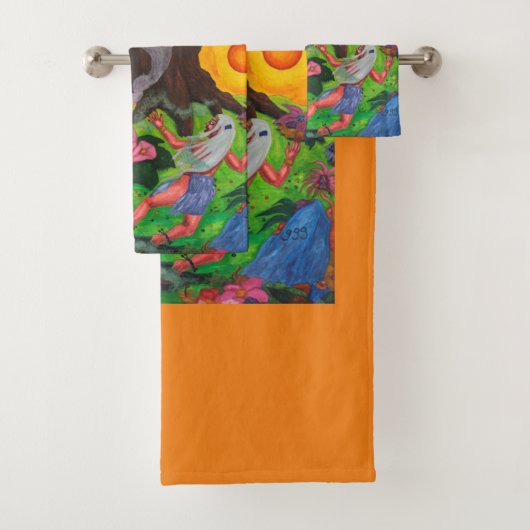 Waterverf van het leven dans Joy Love Art Bad Handdoek (Insitu)