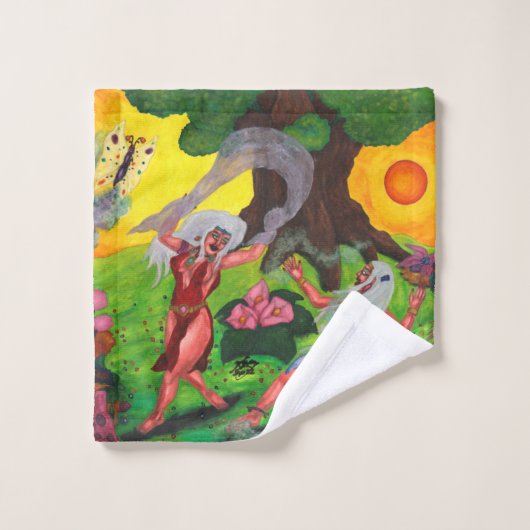 Waterverf van het leven dans Joy Love Art Bad Handdoek (Wasdoekje)