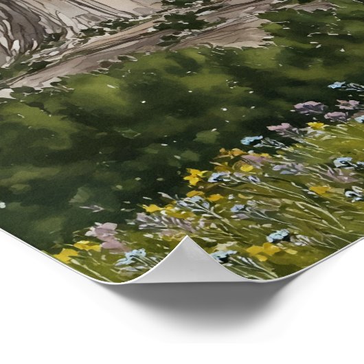 Waterverf van het Nationaal Monument van de Duivel Poster (Hoek)