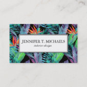 Waterverf van het paradijs | Monogram Visitekaartje (Voorkant)