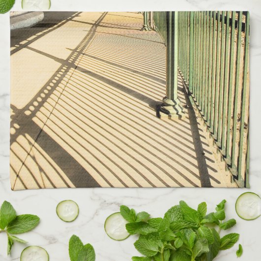 Waterverf van het platform van het treinstation va theedoek (Gevouwen)