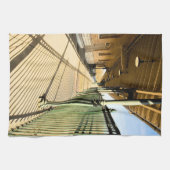 Waterverf van het platform van het treinstation va theedoek (Horizontaal)