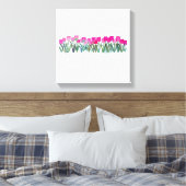 Waterverf van het Poster van het lentesroze tulpca Canvas Afdruk (Insitu (Slaapkamer))