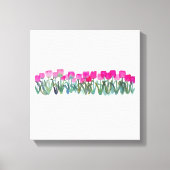 Waterverf van het Poster van het lentesroze tulpca Canvas Afdruk (Voorkant)