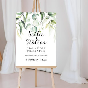 Waterverf van het station van Eucalyptus Greenery  Poster