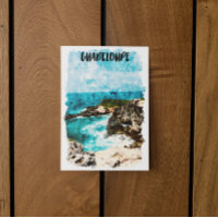 Waterverf van het tropische eiland Guadeloupe