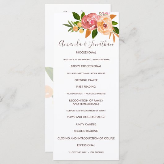 Waterverf van het voorjaar programma (Voorkant / Achterkant)