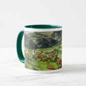 Waterverf van het Zwitserse landschap Mok (Voorkant links)