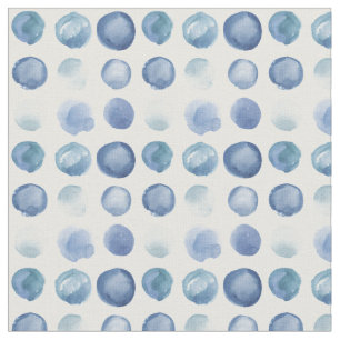 Waterverf van indigo Circles Fabric van Margaret J Stof