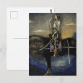 waterverf van John Bauer "A Knight Rode Up" Briefkaart (Voorkant / Achterkant)