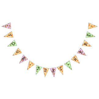 Waterverf van Kawaii — Vlaggen Vlaggetjes