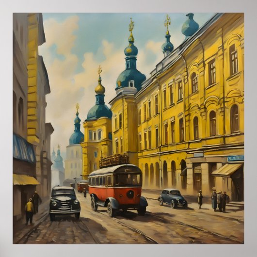 Waterverf van Kiev-Oekraïne Poster (Voorkant)