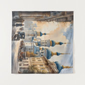 Waterverf van Kiev-Oekraïne Wandkleed (Voorkant (horizontaal))