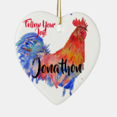 Waterverf van kippooster keramisch ornament (Rechts)